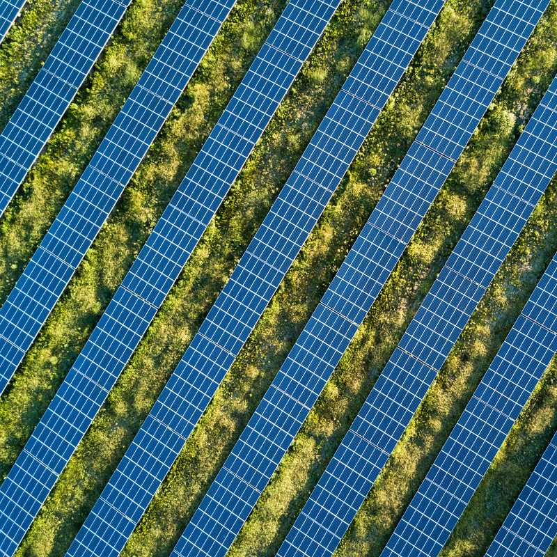 Solar farm drone image.