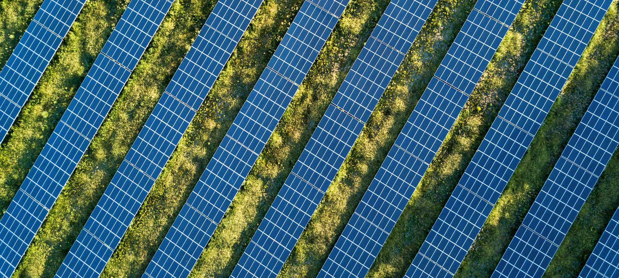 Solar farm from above.